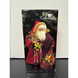 Vintage 1990s Classic Collectables Rustic 16" Santa Claus Figurine
